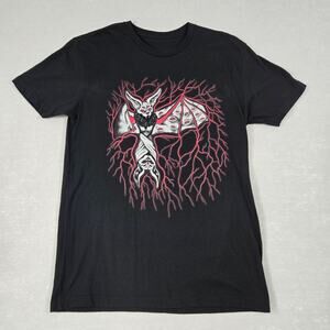 Other World Immersive Art Museum Mens Short Sleeve Black T-Shirt Bat Design